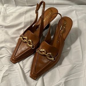 Tory Burch leather platform heels